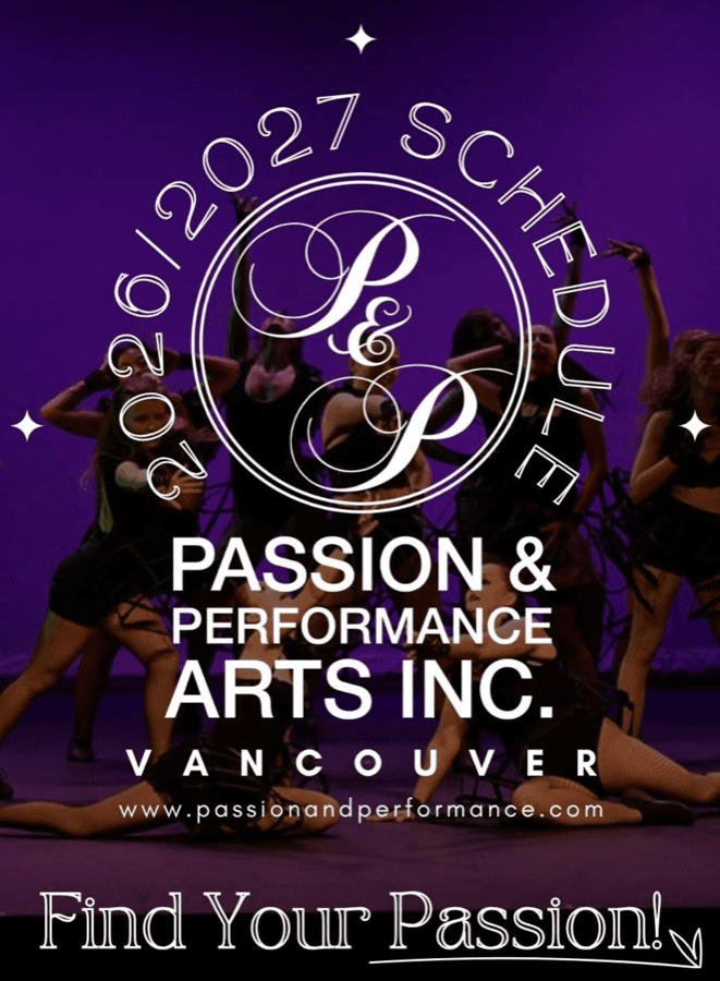 Passion and Performance Arts Inc. – 2026/2027 Vancouver schedule